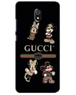 Чехол для Xiaomi Redmi 8A с картинкой «Gucci — герои Disney и монограмма»