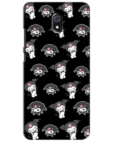 Чехол для Xiaomi Redmi 8A с картинкой «Черный паттерн Kuromi»