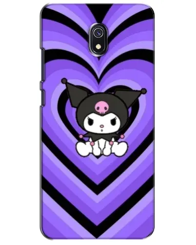 Чехол для Xiaomi Redmi 8A с картинкой «Kuromi и фиолетовые сердца»