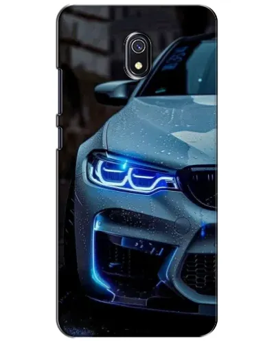 Чехол для Xiaomi Redmi 8A с картинкой «Взгляд BMW с синими фарами» Чехол для Xiaomi Redmi 8A с картинкой «Взгляд BMW с синими фарами»