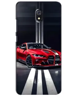 Чехол для Xiaomi Redmi 8A с картинкой «Красная BMW на дороге»