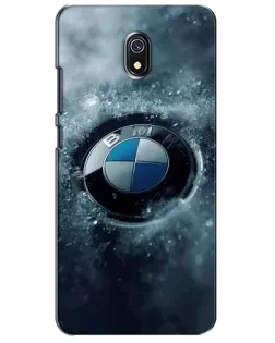 Чехол для Xiaomi Redmi 8A с картинкой «Логотип BMW — лед»