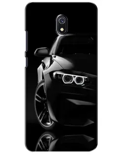 Чехол для Xiaomi Redmi 8A с картинкой «Черная BMW — профиль»