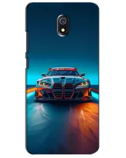 Чехол для Xiaomi Redmi 8A с картинкой «BMW — огни неона»