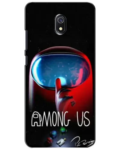 Чехол для Xiaomi Redmi 8A с картинкой «Красный импостер — макро»