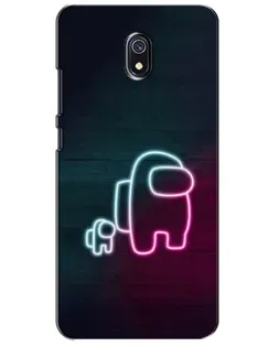 Чехол для Xiaomi Redmi 8A с картинкой «Among Us неон-арт»