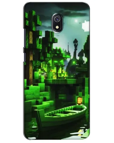 Чехол для Xiaomi Redmi 8A с картинкой «Minecraft лесной пейзаж»
