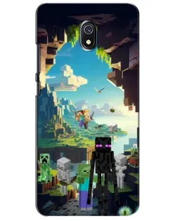 Чехол для Xiaomi Redmi 8A с картинкой «Эндермен в лесу»