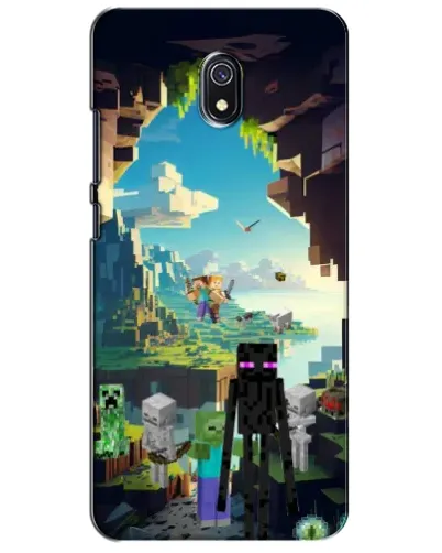 Чехол для Xiaomi Redmi 8A с картинкой «Эндермен в лесу»