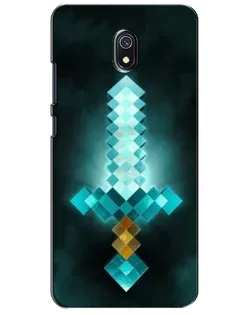 Чехол для Xiaomi Redmi 8A с картинкой «Алмазный меч неон»