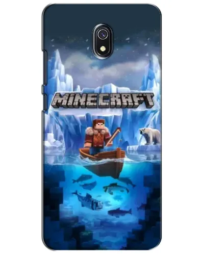 Чехол для Xiaomi Redmi 8A с картинкой «Minecraft ледяной мир»