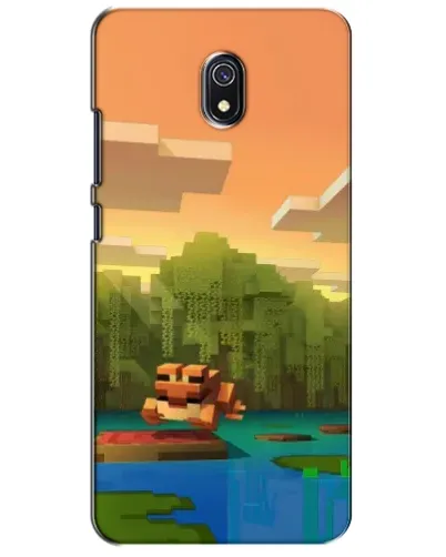 Чехол для Xiaomi Redmi 8A с картинкой «Майнкрафт закат солнца»