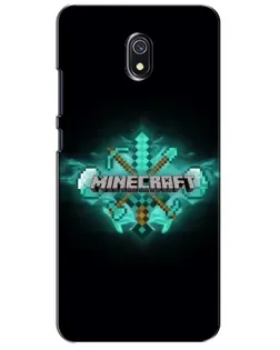 Чехол для Xiaomi Redmi 8A с картинкой «Minecraft Diamond лого»
