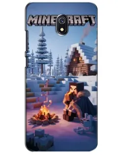 Чехол для Xiaomi Redmi 8A с картинкой «Зимний Minecraft»