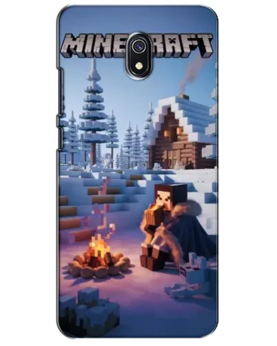 Чехол для Xiaomi Redmi 8A с картинкой «Зимний Minecraft»