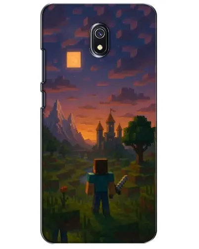 Чехол для Xiaomi Redmi 8A с картинкой «Стив у башни»