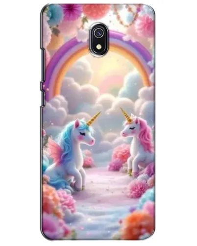 Чехол для Xiaomi Redmi 8A с картинкой «Радуга и единороги»
