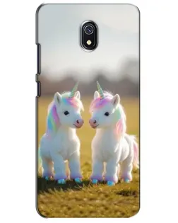 Чехол для Xiaomi Redmi 8A с картинкой «Пара единорогов»