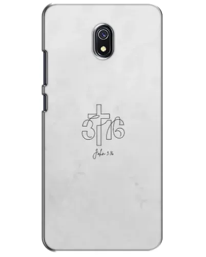 Чехол для Xiaomi Redmi 8A с картинкой «Иоанна 3:16 Крест»