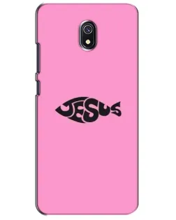Чехол для Xiaomi Redmi 8A с картинкой «Розовый символ  Jesus»