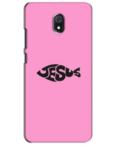 Чехол для Xiaomi Redmi 8A с картинкой «Розовый символ  Jesus»