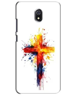 Чехол для Xiaomi Redmi 8A с картинкой «Акварельный крест»