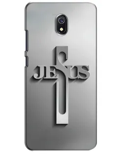 Чехол для Xiaomi Redmi 8A с картинкой «Металлический крест Jesus»