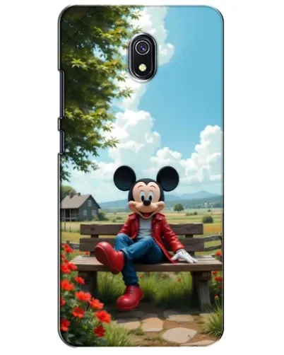 Чехол для Xiaomi Redmi 8A с картинкой «Микки на скамейке»