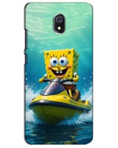 Чехол для Xiaomi Redmi 8A с картинкой «Спанч Боб на гидроцикле»
