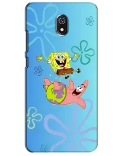 Чехол для Xiaomi Redmi 8A с картинкой «Спанч Боб и Патрик»