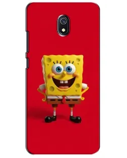 Чехол для Xiaomi Redmi 8A с картинкой «Спанч Боб на красном»