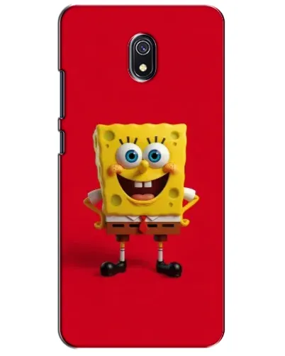 Чехол для Xiaomi Redmi 8A с картинкой «Спанч Боб на красном»