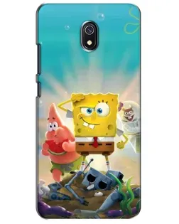 Чехол для Xiaomi Redmi 8A с картинкой «Спанч Боб победитель»