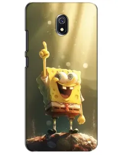Чехол для Xiaomi Redmi 8A с картинкой «Сияющий Спанч Боб»