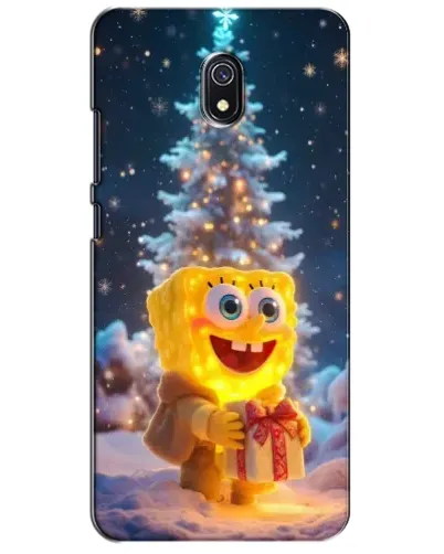 Чехол для Xiaomi Redmi 8A с картинкой «Рождественский Спанч Боб»