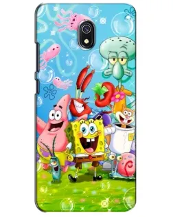 Чехол для Xiaomi Redmi 8A с картинкой «Губка Боб и друзья»