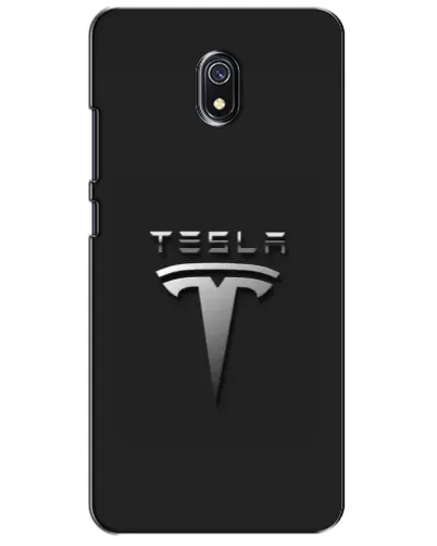 Чехол для Xiaomi Redmi 8A с картинкой «Стальной логотип Tesla»