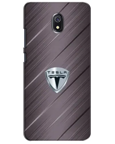 Чехол для Xiaomi Redmi 8A с картинкой «Металлическая текстура Tesla»