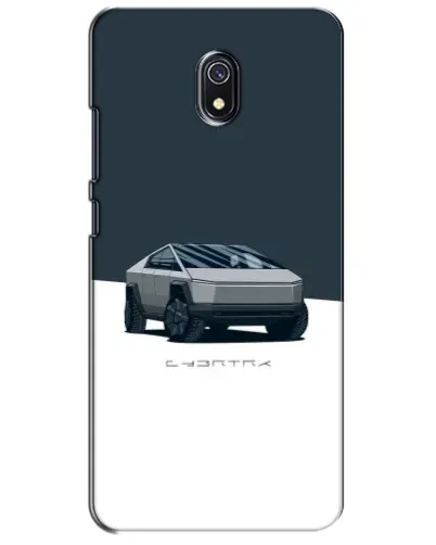 Чехол для Xiaomi Redmi 8A с картинкой «Серебристый Cybertruck Tesla»