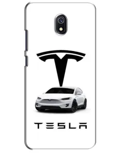 Чехол для Xiaomi Redmi 8A с картинкой «Tesla White Style»