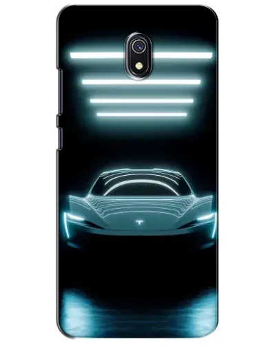 Чехол для Xiaomi Redmi 8A с картинкой «Tesla в неоне»