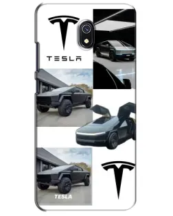 Чехол для Xiaomi Redmi 8A с картинкой «Коллаж Cybertruck Tesla»