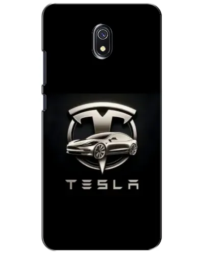 Чехол для Xiaomi Redmi 8A с картинкой «Tesla — серебристое авто»