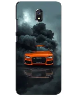 Чехол для Xiaomi Redmi 8A с картинкой «Audi в облаках дыма»