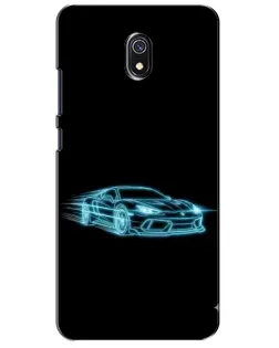 Чехол для Xiaomi Redmi 8A с картинкой «Неоновый контур Lamborghini»