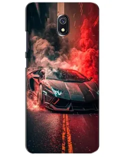 Чехол для Xiaomi Redmi 8A с картинкой «Lamborghini красный дым»