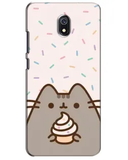 Чехол для Xiaomi Redmi 8A с картинкой «Пушин с кексом»