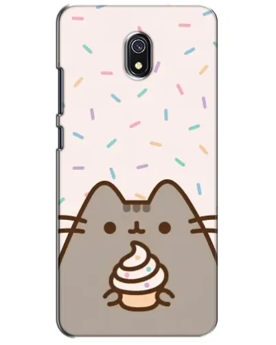 Чехол для Xiaomi Redmi 8A с картинкой «Пушин с кексом»