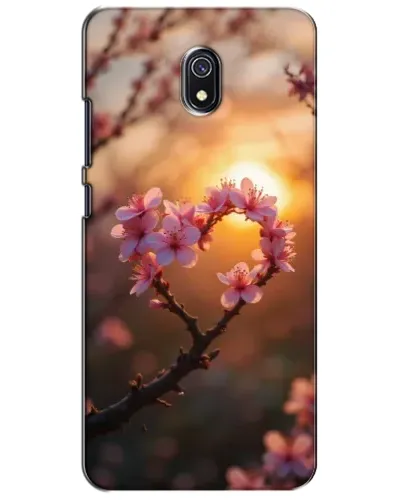 Чехол для Xiaomi Redmi 8A с картинкой «Розовый цвет сердце на фоне заката» Чехол для Xiaomi Redmi 8A с картинкой «Розовый цвет сердце на фоне заката»