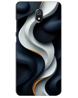 Чехол для Xiaomi Redmi 8A с картинкой «Объемные черно-белые ленты» Чехол для Xiaomi Redmi 8A с картинкой «Объемные черно-белые ленты»